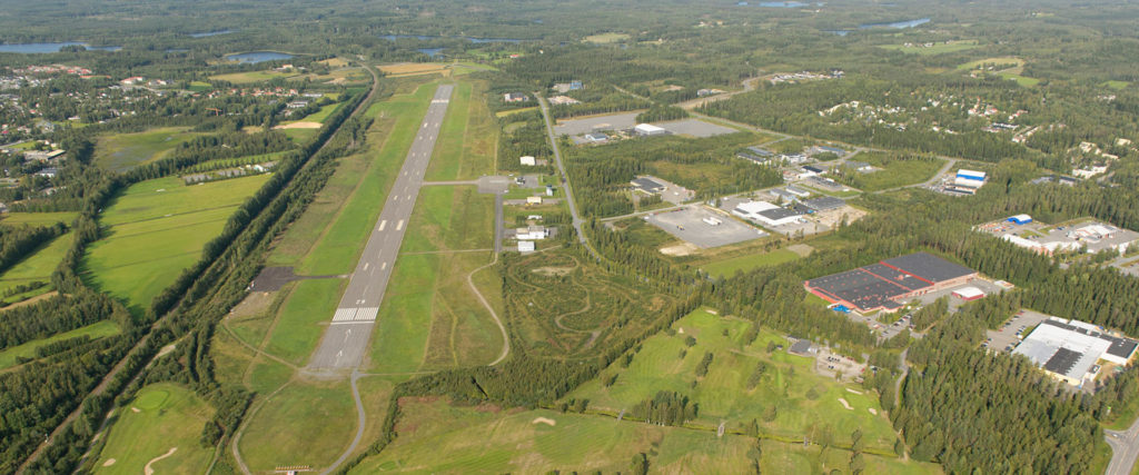 Mikkeli Airport from the air